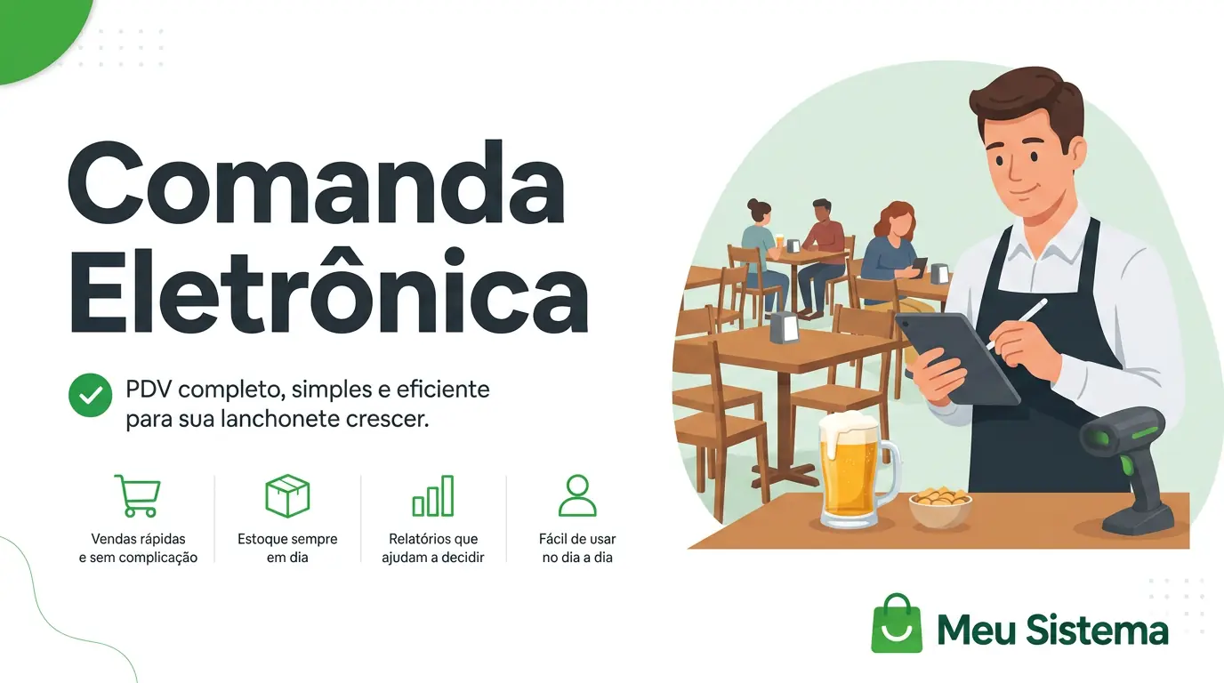 Imagem de comanda eletrônica para pedidos no celular